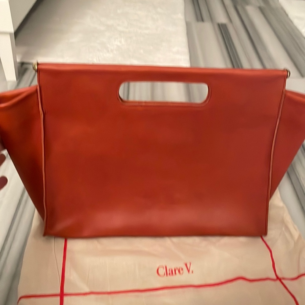 Clare V Maude Clutch in Sienna